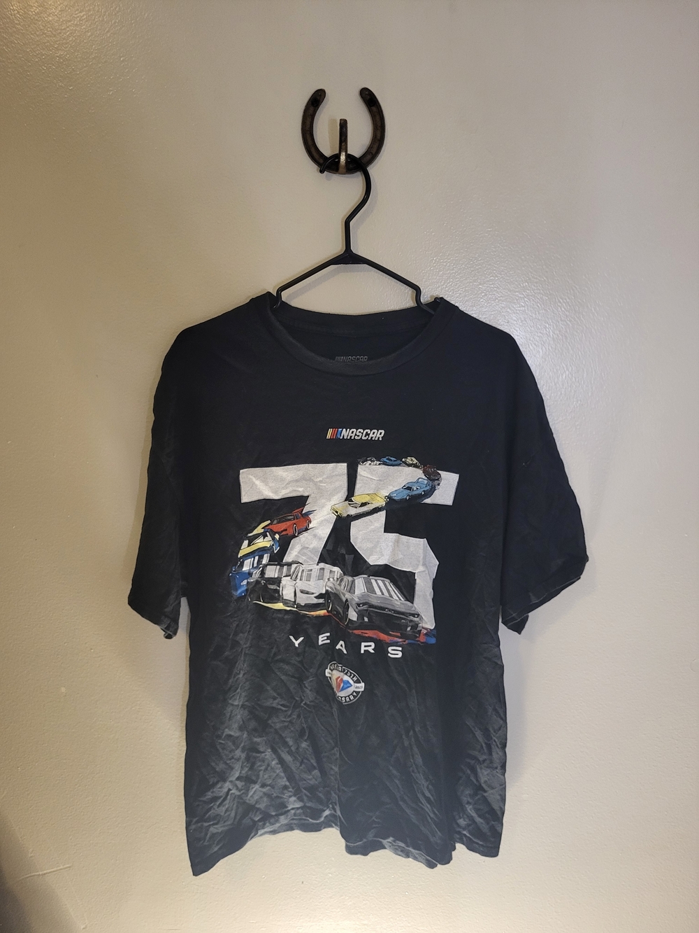 NASCAR 75 Years Black Graphic Tee